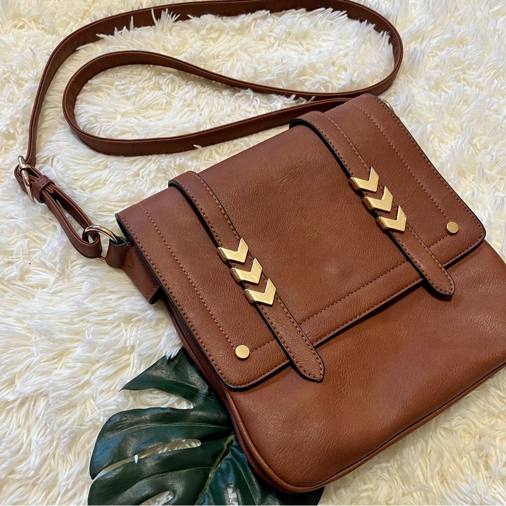 ALYSSA Double Compartment Large Flapover Crossbody Bag